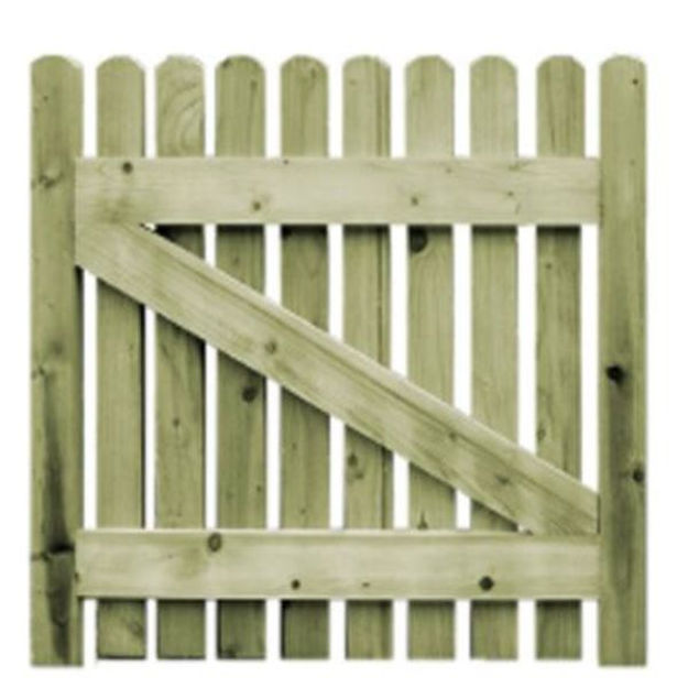 Picture of ARAN ROUND TOP PICKET GATE 1.2M X .9M (H)