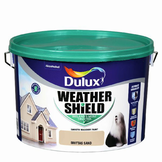 Picture of DULUX WEATHERSHIELD BRITTAS SAND 10LTR