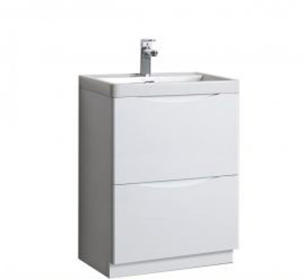 Picture of BALINESE  60CM FLOOR STANDING VANITY UNIT - GLOSS WHITE