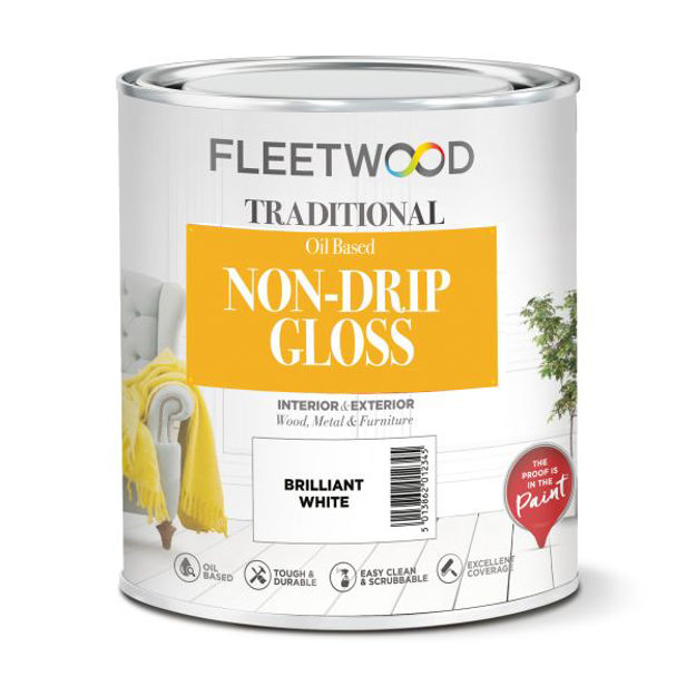 Picture of F/WOOD NON-DRIP GLOSS WHITE  1LT