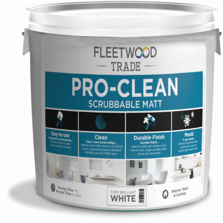 Picture of F/WOOD PRO-CLEAN SCRUBBABLE MATT WHITE 10LT