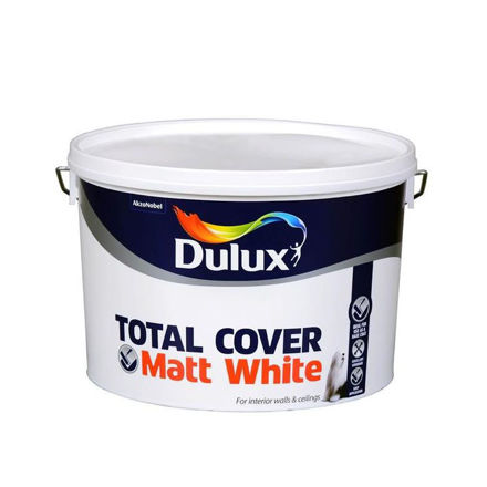 Picture of DULUX TOTAL COVER MATT PAINT BR WHITE 10LTR