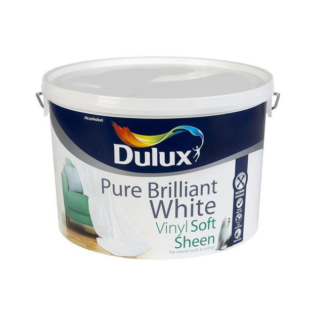 Picture of DULUX VINYL SOFT SHEEN BR WHITE 10LTR