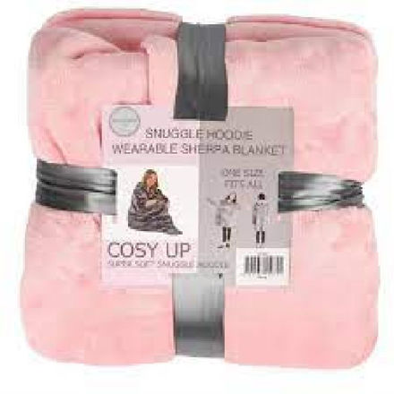 Picture of SNUGGLE HOODIE WEARABLE SHERPA BLANKET PINK