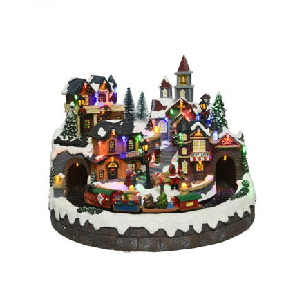 Picture of LED MUSICAL WINTER VILLAGE SCENE 17CM ASSORTED