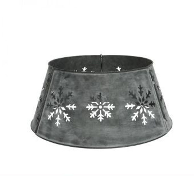Picture of SILVER METAL CHRISTMAS TREE SKIRT