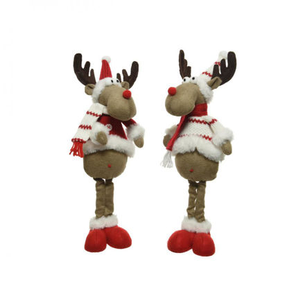 Picture of PLUSH STANDING DEER & SCARF 43CM ASSORTED
