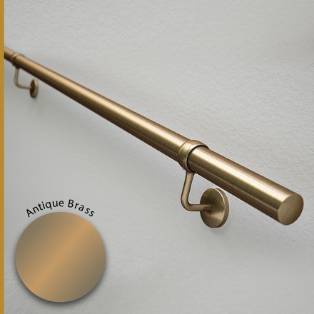 Picture of ROTHLEY HANDRAIL KIT POLISHED ANTIQUE BRASS 3.6MX40MM
