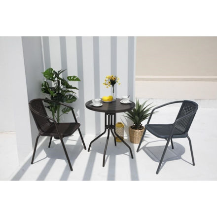 Picture of RATTAN EFFECT 2 SEATER BALCONY SET
