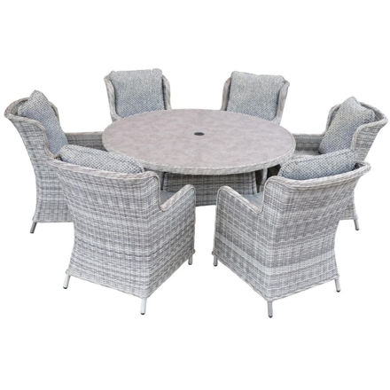 Picture of YATES RATTAN 6 SEATER PATIO DINING SET