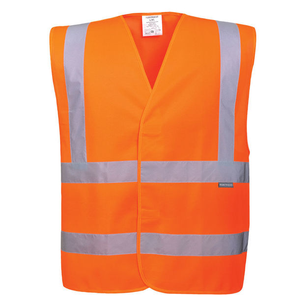 Picture of HI-VIZ VEST/WAISTCOAT 2 BAND ORANGE S/M