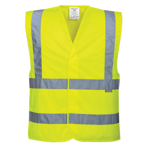 Picture of HI-VIZ VEST/WAISTCOAT 2 BAND YELLOW L/XL