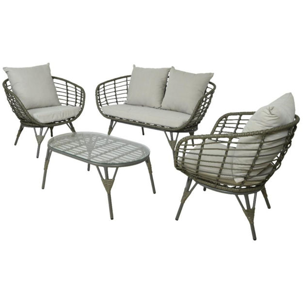 Picture of Palermo  Wicker 4 Seater Lounge Set-FLOOR MODELS