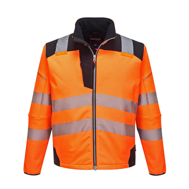 Picture of PW3 HI-VIS SOFTSHELL JACKET ORBK (S)