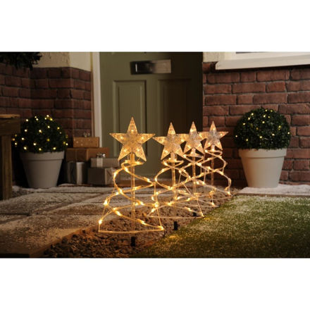 Picture of LED SPIRAL TREE PATHFINDERS PK 4 W/WHITE