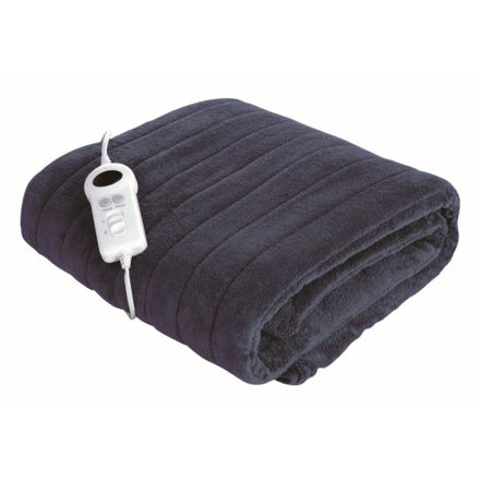 Picture of DEVILLE ELECTRIC HEATED FLEECE BLANKET NAVY