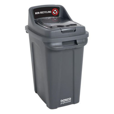 Picture of DOSCO 70L RECYCLING BIN BLACK (GENERAL WASTE)