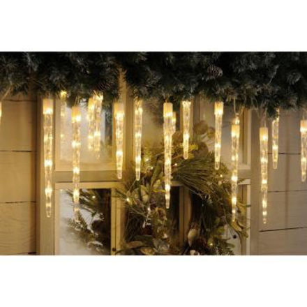 Picture of PREMIER 24 CHANGING LED ICICLE LIGHTS WHITE-WARM WHITE