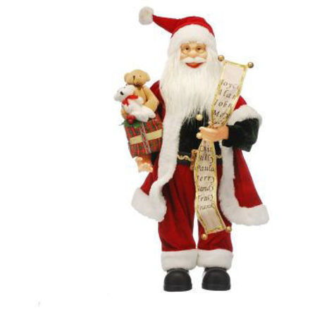 Picture of STANDING  SANTA GOLD& RED 180CM