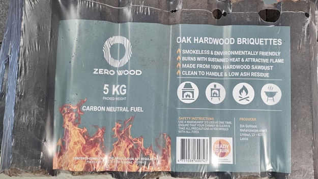 Picture of ZERO WOOD SHIMADA HARDWOOD BRIQUETTES 5KG 6PACK