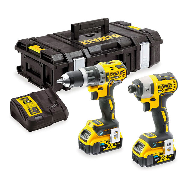 Picture of DEWALT 18V DRILL & IMPACT DRIVER SET 2X4AH B