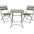 Picture of 2 SEATER metal square table bistro set green