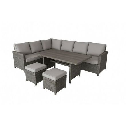 Picture of PARMA RATTAN CORNER SOFA DINING  SET